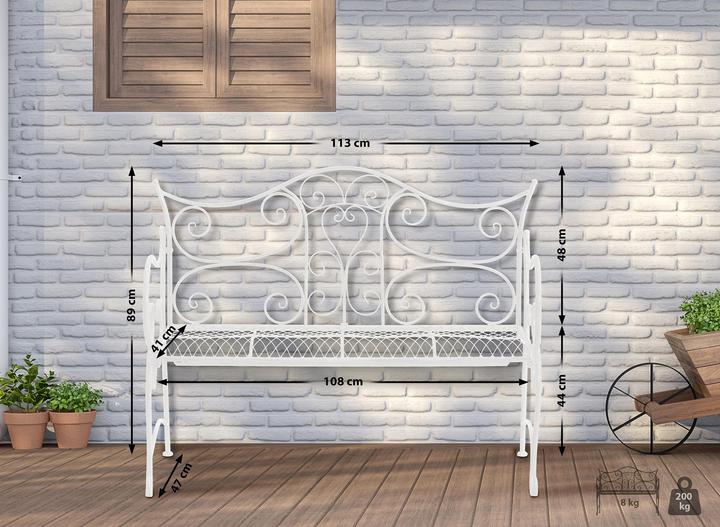 Actual product image CLP Garden Bench Tara, white