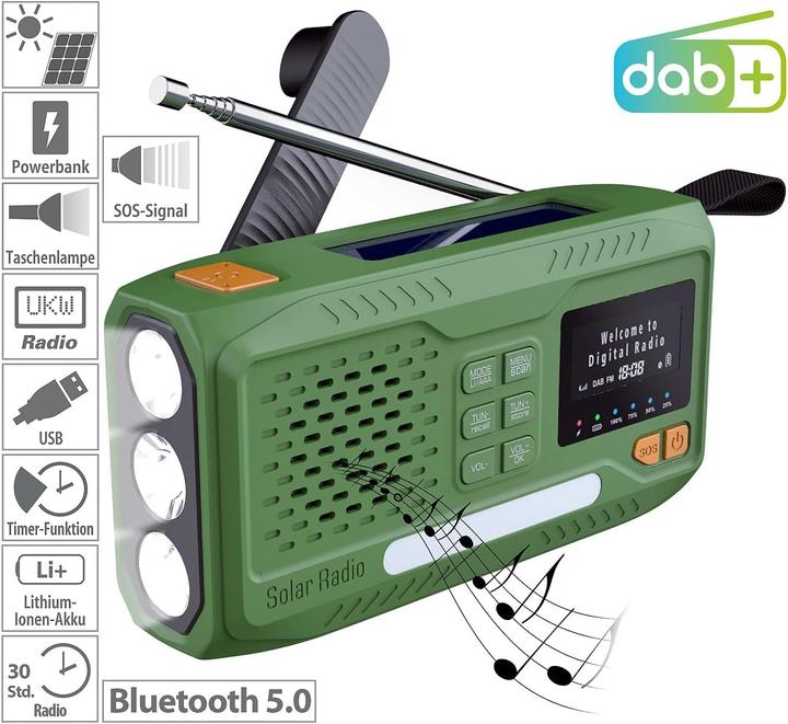 Actual product image Infactory Notfallradio SOL-1550 (DAB+, FM, Bluetooth)