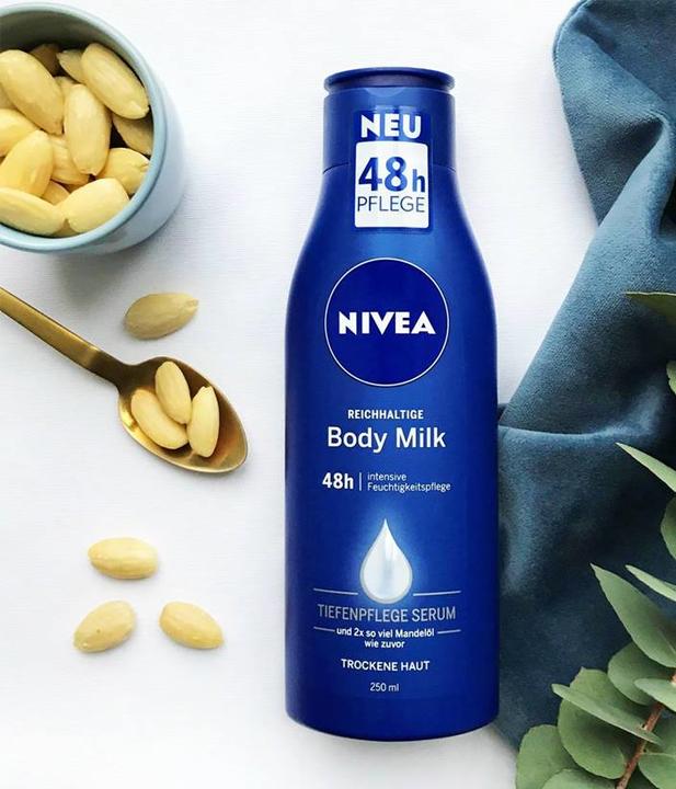 Actual product image NIVEA body body milk, 250ml bottle (Body milk, 250 ml)
