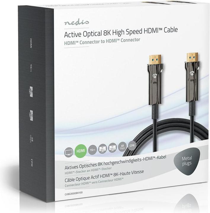 Produktbild Nedis High Speed??HDMI Kabel mit Ethernet| HDMI Stecker|| 8Ka60Hz| - Kabel - Digital/D (15 m, HDMI)