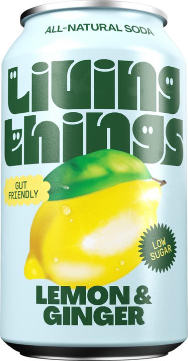 Produktbild Living Things Soft-Drinks Lemon & Ginger 12 x 0.33 l (12 x 33 cl)