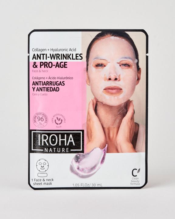 Image du produit Iroha Nature Nature - Masque de coton visage et cou anti-âge (30 ml)