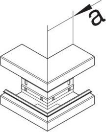 Actual product image Hager TEH BR6513037035 Outside corner of basic profile plastic for BR 65x130mm OT 80mm lich (6.80 cm)