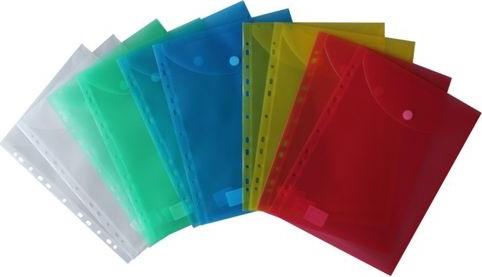 Actual product image Herba-Plastic Document pouch A4 high with Velcro fastener 10 pieces, assorted colours (A4, 10 x)