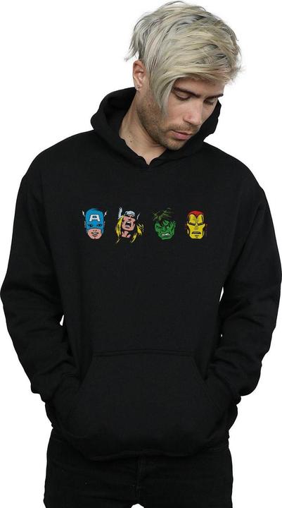Immagine prodotto Avengers Comic Heads Felpa con Cappuccio Uomo (S)