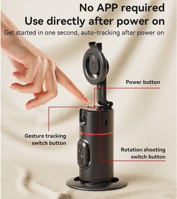 Actual product image Yesido 360° AI Auto Face Tracking Camera Tripod (Smartphone, 0.37 kg)
