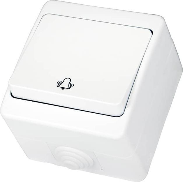Produktbild Gunsan IP54 Klingeltaster Feuchtraum Aufputz Weiss