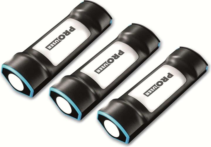 Immagine prodotto ProUser Powerbank con torcia elettrica Set di 3 (7500 mAh, 27.75 Wh)