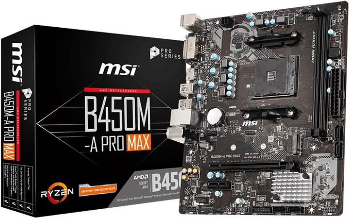 MSI B450M-A Pro Max (AM4, AMD B450, mATX)