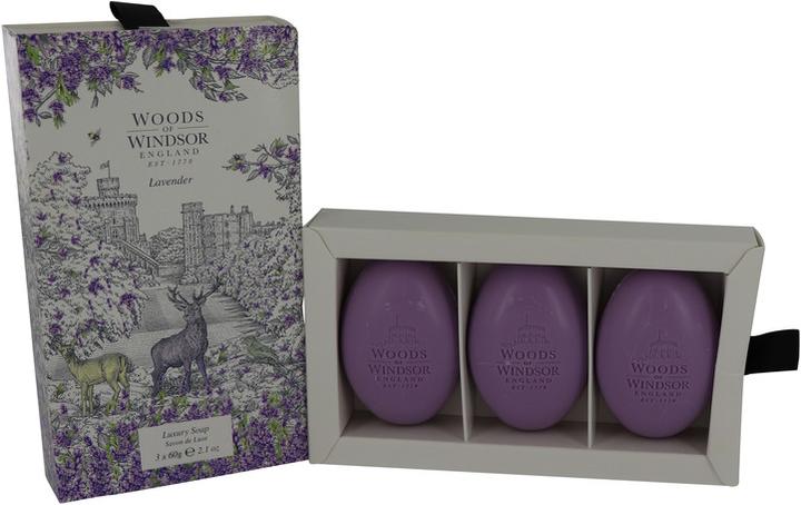 Woods Of Windsor Lavender by Fine English Soap 3 x 60 g (Hartseife)