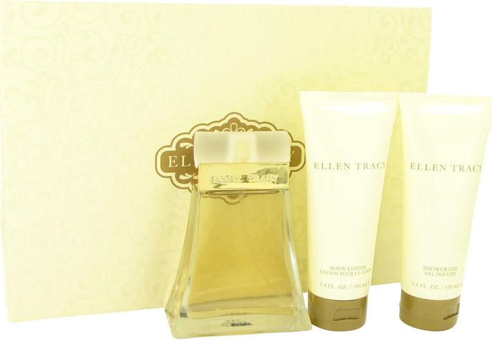 Actual product image Ellen Tracy by Gift Set -- 3.4 oz Eau de Parfum Spray + 3.4 oz Body Lotion + 3.4 oz Shower Gel (Body care set)