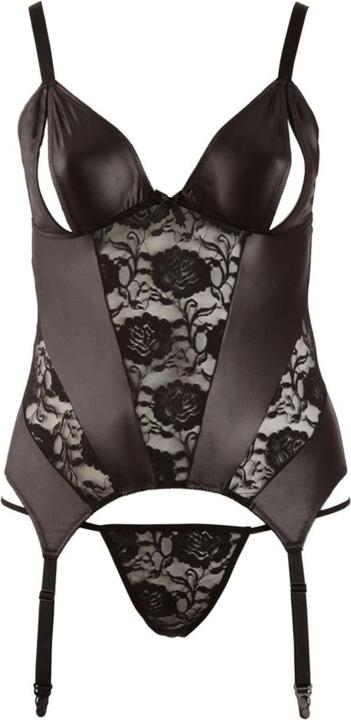Productafbeelding Cottelli Collection Jarretel chemise met open cups (4XL)