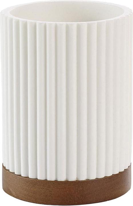 Actual product image Casativo Bathroom set, white with acacia wood strips