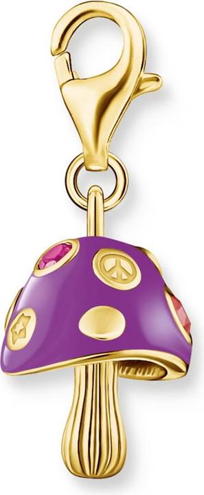 Produktbild Thomas Sabo Charm-Anhänger bunter Pilz vergoldet (Emaille, Silber 925)