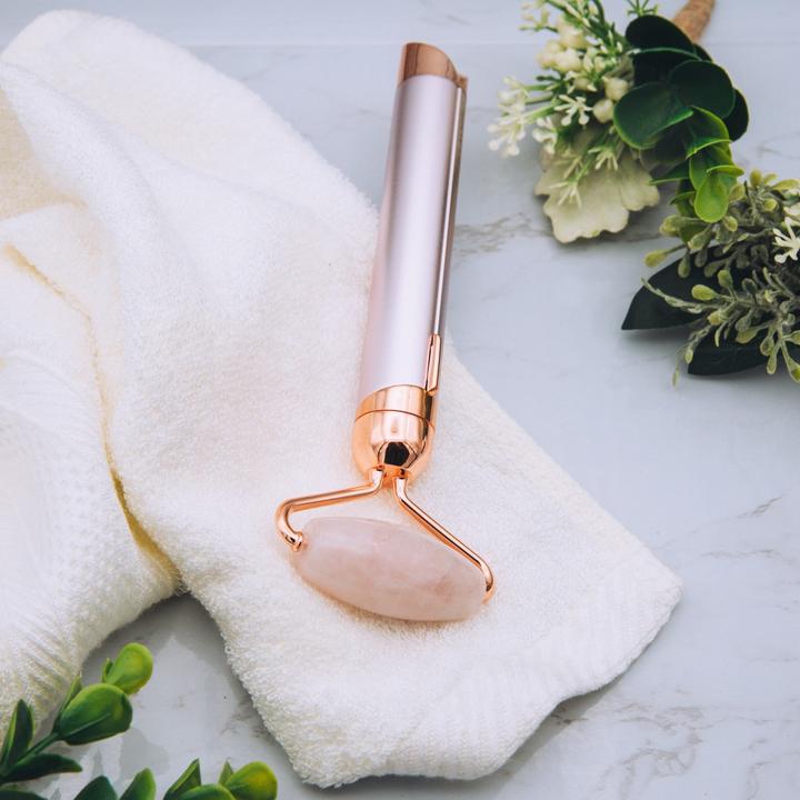 Immagine prodotto Flawless Rullo facciale di contorno con quarzo rosa bianco