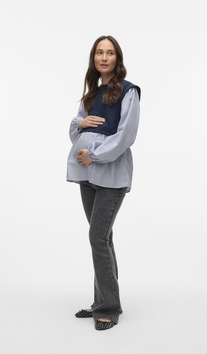 Image du produit Mamalicious Coupe normale Col rond Manches larges Top Blouse (L)