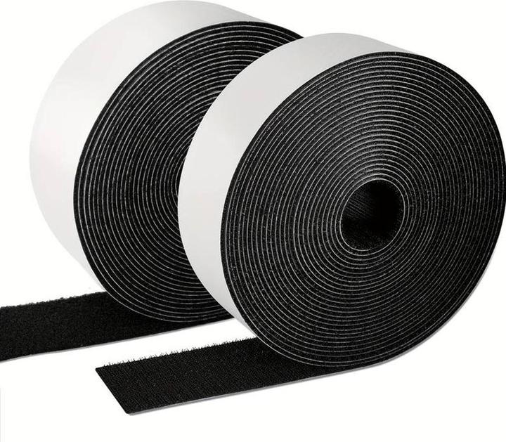 Actual product image König Design Hook and loop tape set Hook tape + loop tape self-adhesive extra strong hook and loop fastener (50 mm)