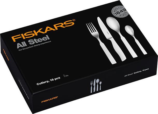 Actual product image Fiskars All Steel Cutlery set, 16 pieces (16 Piece, Cutlery set)