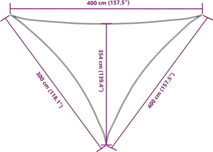 Image du produit VidaXL Voile d'ombrage (300 x 400 x 400 cm)
