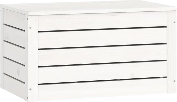 Image du produit VidaXL Truhe Weiss 59,5x36,5x33 cm Massivholz Kiefer,Farbe