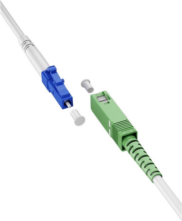 Produktbild Goobay Glasfaserkabel FTTH, Singlemode OS2 White, weiss Simplex, 25 m (S/UTP, 25 m)