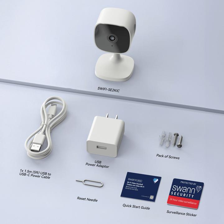 Actual product image Swann EVOâ€‹ 2K Indoor Wi-Fi Camera (SWIFI-SE2KIC-EU)