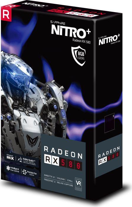 Actual product image Sapphire Nitro+ Radeon RX580 (8 GB)