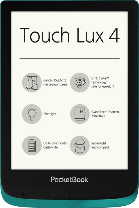 Produktbild PocketBook Touch Lux 4 (6", 8 GB, Emerald)