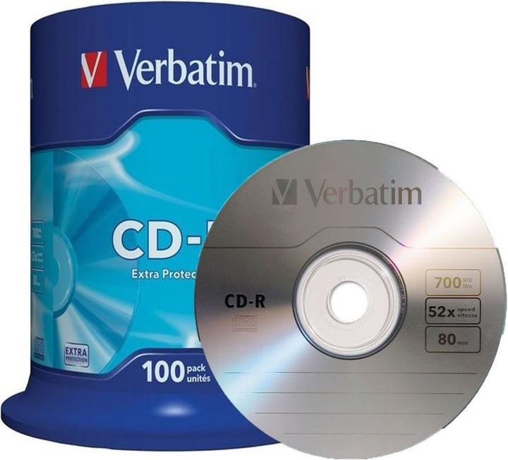 Actual product image Verbatim CD-R 52x, 700MB, 100 spindle (100 x)