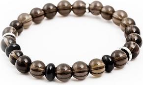 Immagine prodotto Beneto Bracciale in perline di onice fumé e rondel MINK94 - Lunghezza: 17 cm (17 cm, Aventurina, Pietra lavica)