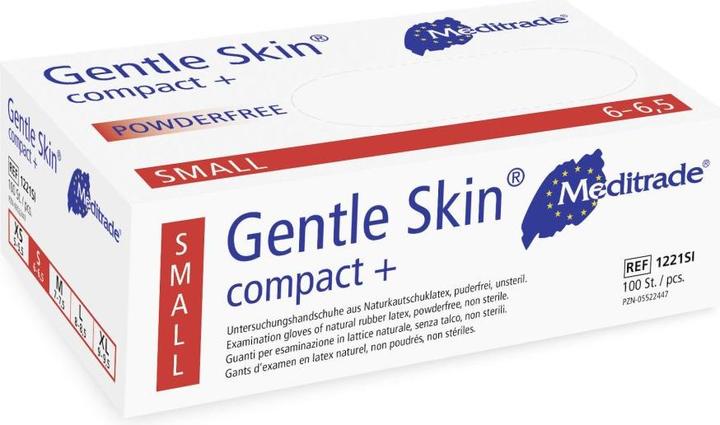 Produktbild Meditrade unisex Einmalhandschuhe Gentle Skin® compact+ weiss Grösse L 100 St. (L)