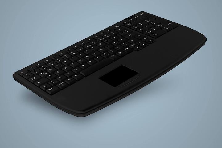 Immagine prodotto Active Key Tastiera touchpad ultrapiatta in stile notebook Industry 4.0 con NumPad PS2 nero (DE, Cablato)