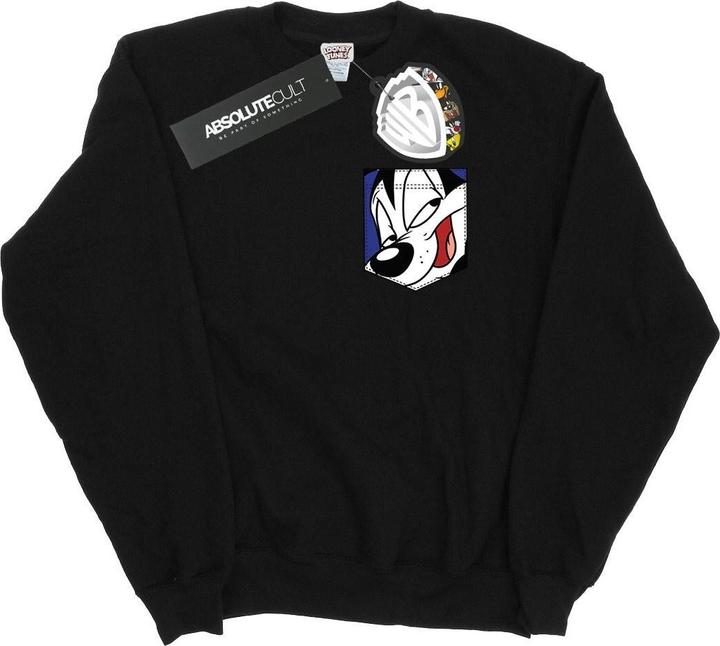 Produktbild Looney Tunes Pepe Le Pew Face Faux Pocket Sweatshirt (XL)