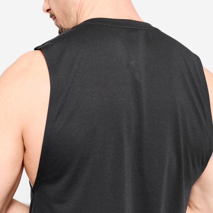 Image du produit Domyos Men's Crew Neck Slim-Fit Breathable Cross Training Tank Top - Black (M)