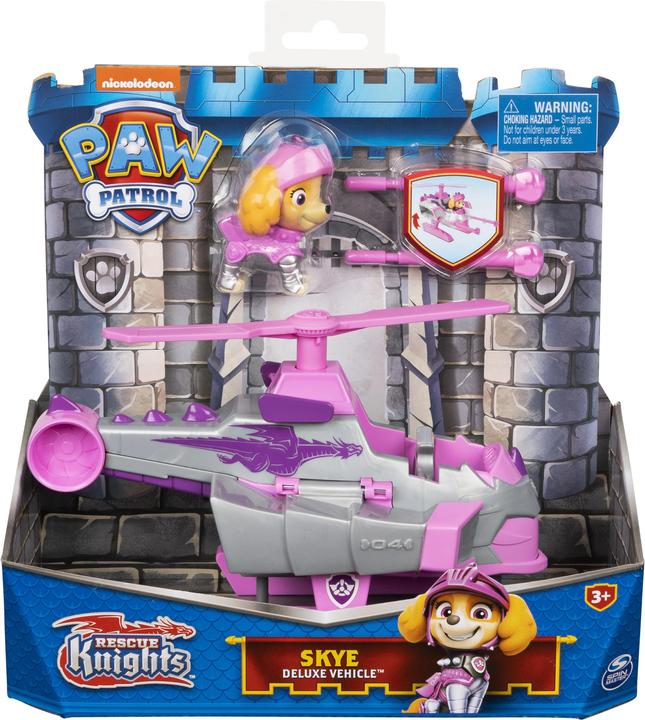 Immagine prodotto Spin Master PAW Patrol Rescue Knights Skye Transformable Toy Car con figura d'azione collezionabile