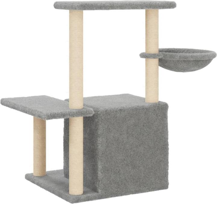 Produktbild VidaXL Kratzbaum mit Sisal-Kratzsäulen Hellgrau 83 cm,Farbe (83 cm, Hellgrau)