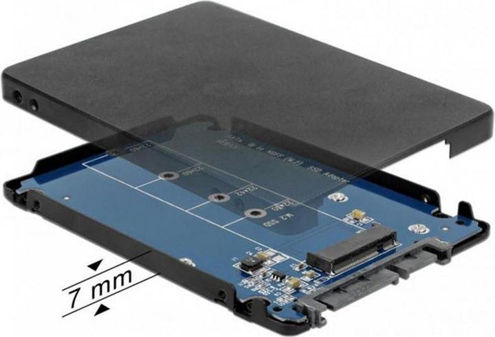Produktbild Delock Konverter SATA 22 Pin auf M.2 NGFF 2.5" mit 7mm Gehäuse
