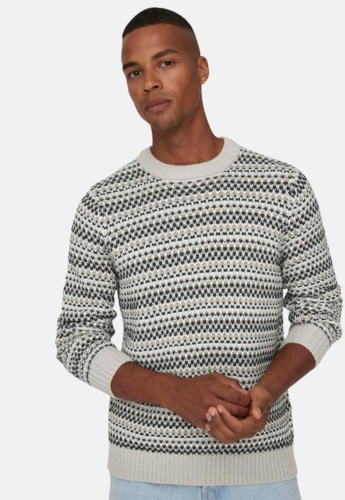 Produktbild Only & Sons ONSMUSA REG 3 STRUC CREW KNIT Strickpullover (M)