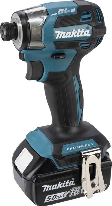 Actual product image Shots Makita DTD 173 RTJ Akku Schlagschrauber 18 V 180 Nm 1/4“ Brushless + 2x Akku 5,0 Ah + Ladegerät + (Rechargeable battery operated)