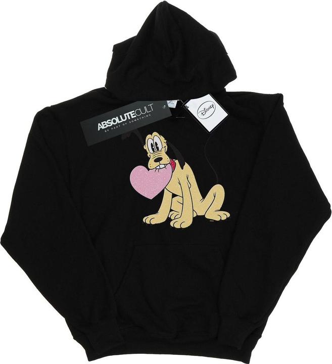 Actual product image Disney Mens Pluto Love Heart Hoodie (S)