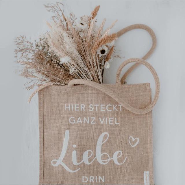 Eulenschnitt Jute Shopper Liebe - von
