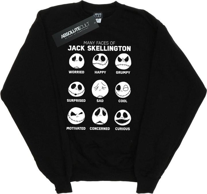 Produktbild Disney Nightmare Before Christmas The Many Faces Of Jack Sweatshirt Mädchen (140, 146)