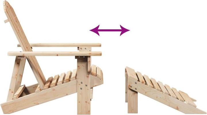 Produktbild VidaXL Adirondack-Stuhl mit Fussstütze