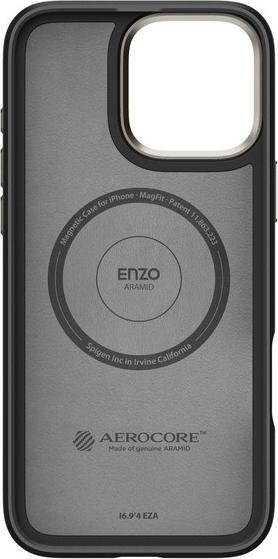 Produktbild Spigen Enzo Aramid Mag Magsafe Hülle für iPhone 16 Pro Max 6,9" schwarz/natur (Apple iPhone 16 Pro Max)
