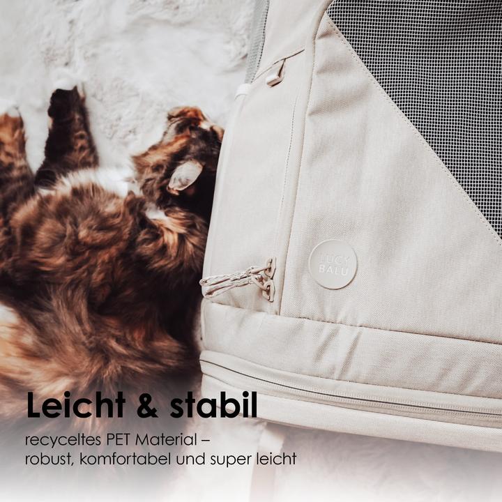 Actual product image LucyBalu HOP-ON Katzenrucksack (Cat, Safety closure)