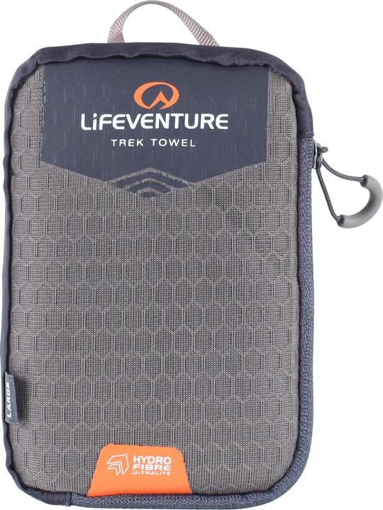 Lifeventure HydroFibre Trek Towel, Grey, Large (110 x 65 cm)