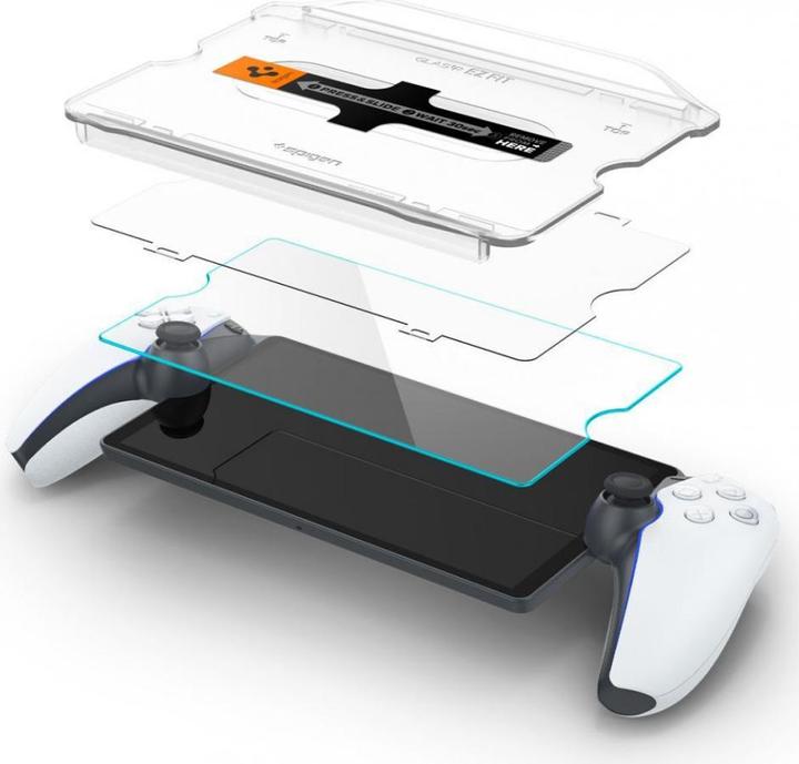 Actual product image Spigen GLAS.tR EZ Fit Playstation Portal Screen Protector