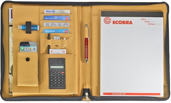 Immagine prodotto Ecobra Cartella per conferenze Elite con cerniera Design: per destrimani e mancini, per: DIN A4 oversize (A4, 1 x)