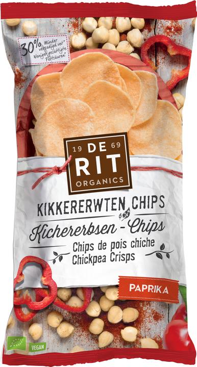 Produktbild De Rit Kichererbsen-Chips Paprika Bio (75 g)