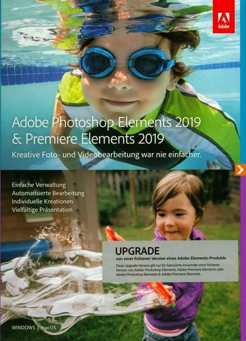 Adobe Photoshop Elements 2019 & Premiere Elements 2019 Upgrade (1 User)